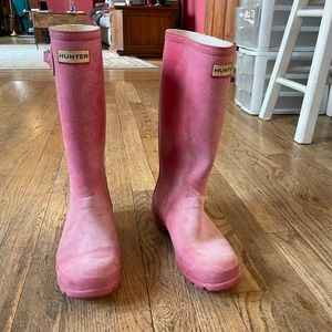 Hunter red rain boots
